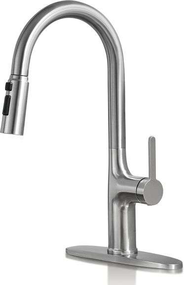 Kitchen Faucet, Brushed Nickel Kitchen Faucet with Pull Down image
