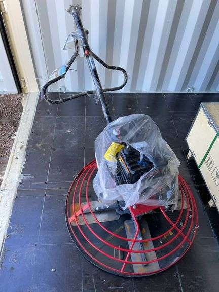 Handheld gas powered concrete trowel image