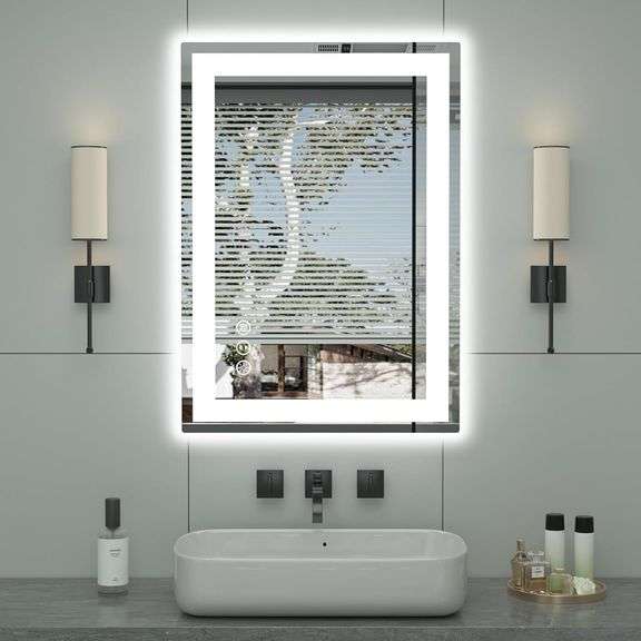 20"x 28" LED Bathroom Mirror with Front and Backlight, Stepl image