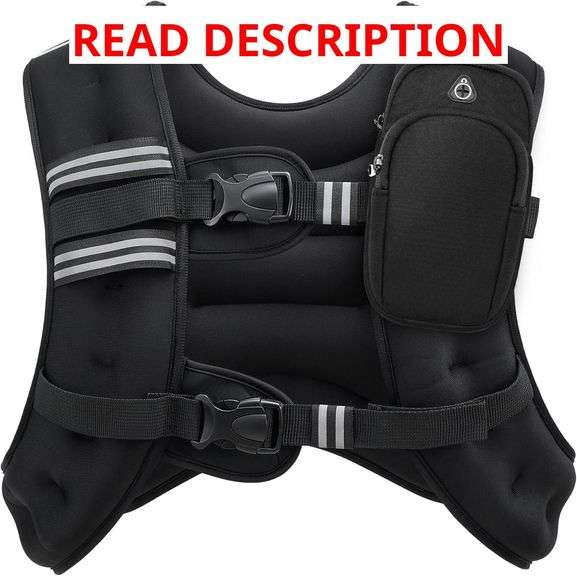 ZELUS Weighted Vest, 6lb/8lb/12lb/16lb/20lb/25lb/30lb Weight image