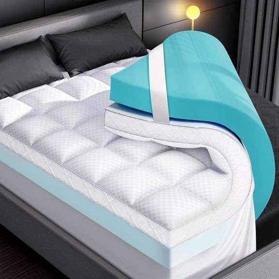 $110 Dual Layer Memory Foam Mattress Topper for Pain Relief image