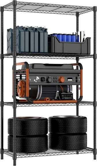 1000 lbs 4 Tier Shelf Metal Storage Shelves Shelving Wire Ra image