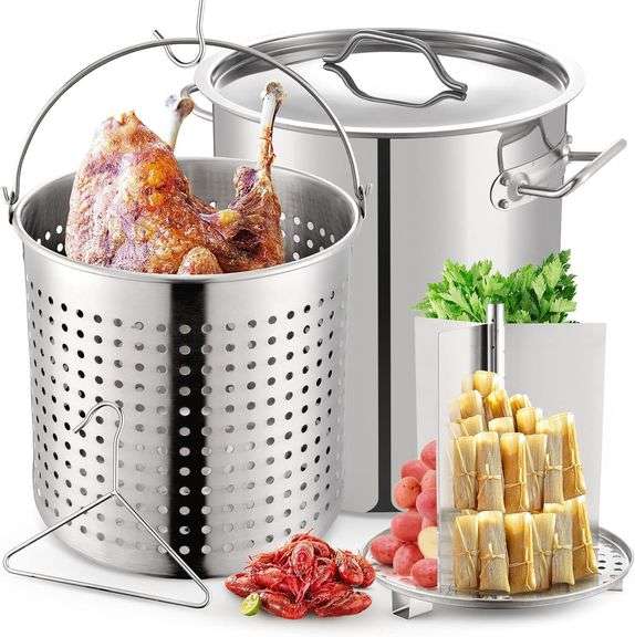 $136 ARC 52QT Stainless Steel Stockpot for Crab Seafood Boil image