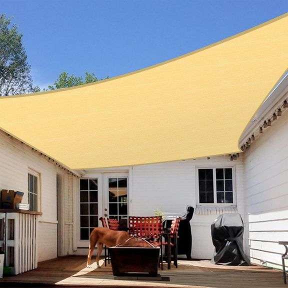 Artpuch 16'X20' Rectangular Sun Shade Sail Breathable UV Blo image