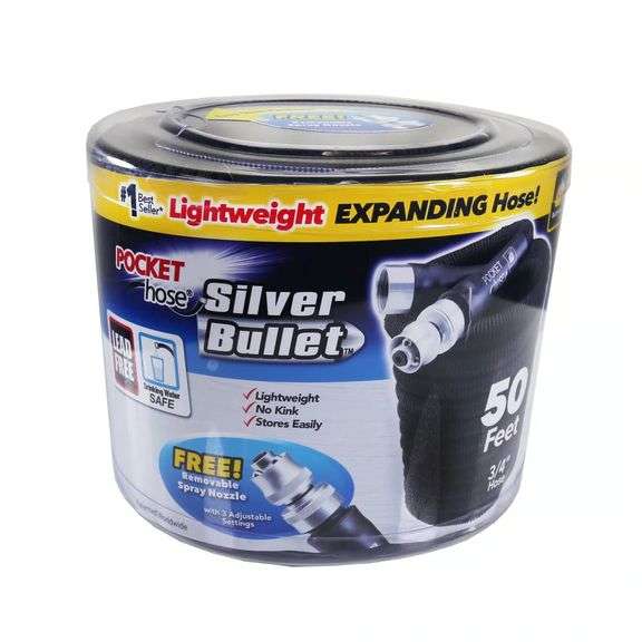 Pocket Hose Silver Bullet 3/4 in. D X 50 ft. L Light Duty Ex image