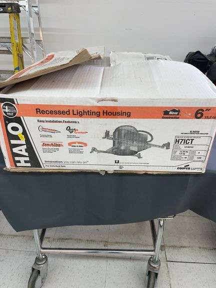 Three 6 inch recessed, lighting, housing assemblies image
