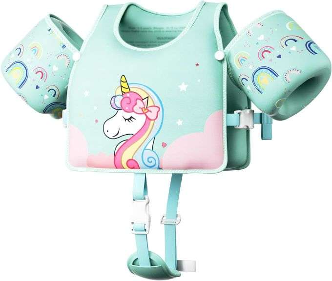 Toddler Swim Vest, Toddler Floaties Fit 20-66LBS, Swim Vest image