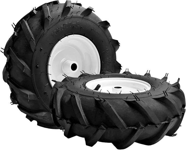 (2 Pack) 13x5.00-6" Tiller Tire and Wheel-Heavy Duty,3/4" Ax image