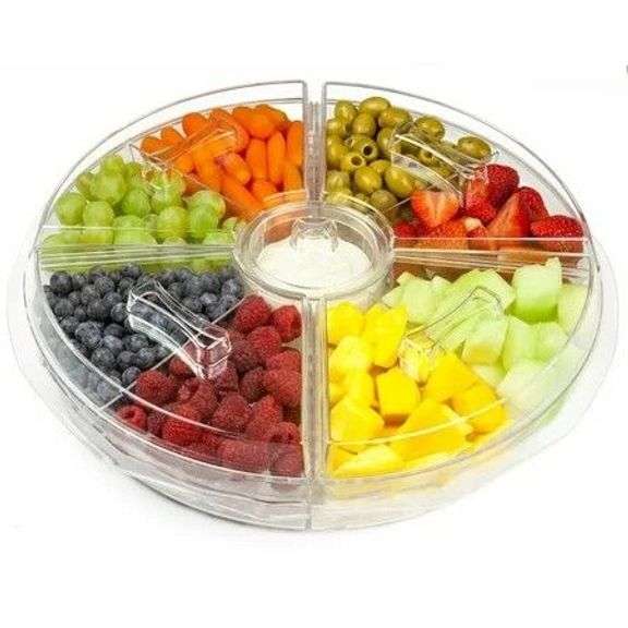 Chef's Star Clear Extra Large Acrylic Appetizer Serving Tray image