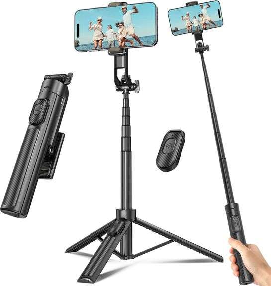 Selfie Stick Travel Tripod for Cell Phone with Remote Contro image