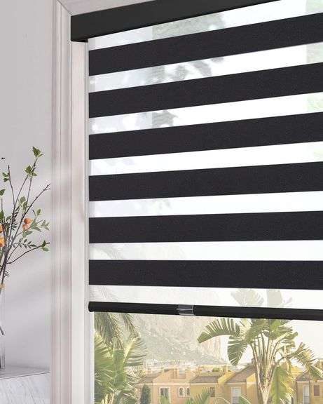 Persilux Cordless Zebra Blinds for Windows (31" W x 72" H, B image