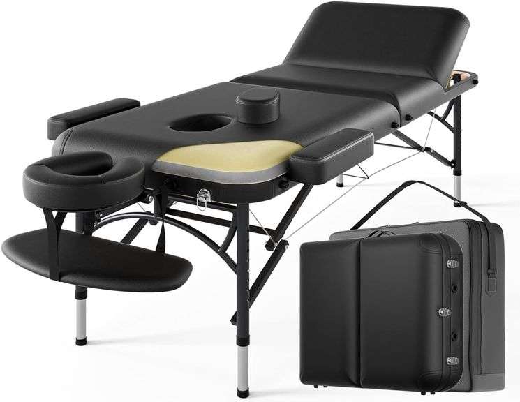 $340 Professional Massage Table Portable 3 Fold Premium Memo image