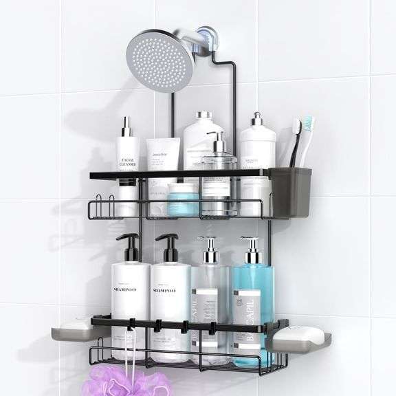Shower Caddy Hanging Bathroom Organizer: Rustproof Shelf for image