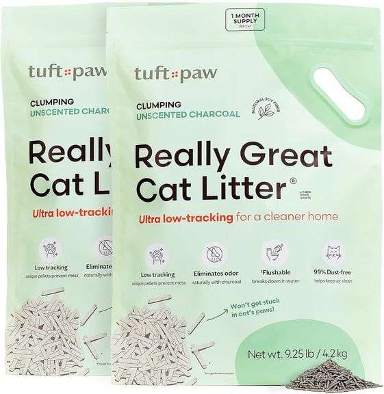 Tuft & Paw Really Great Cat Litter, Low Tracking Tofu Cat Li image