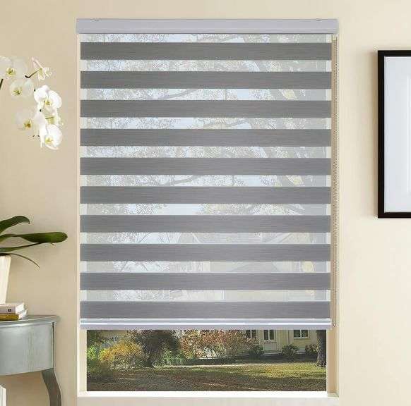 SHECUTE Zebra Blinds for Windows, 72H x 51W (Support Custom image