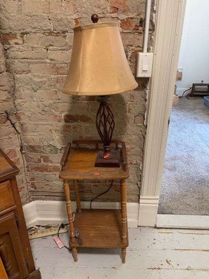 Lamp and small side table image
