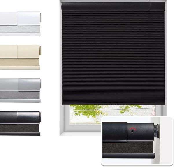 No Drill Cellular Shades for Indoor Windows, Thermal Insulat image