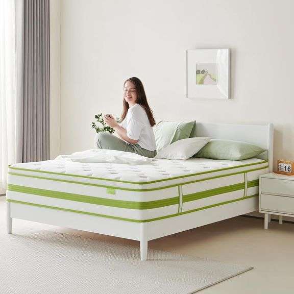 $319 King Size Mattress, 12 Inch Hybrid Mattress King in a B image