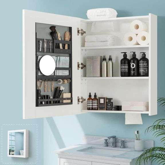 $260 Bathroom Mirror Cabinet - Large Single Door 24x30 inchs image