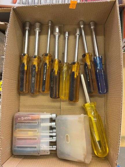 Box of socket wrenches image
