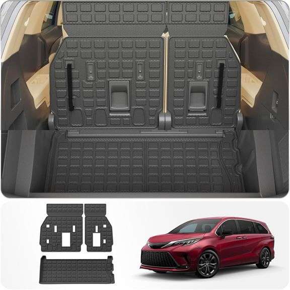 Cargo Mat Compatible with 2021-2025 Toyota Sienna 7&8 Seats image