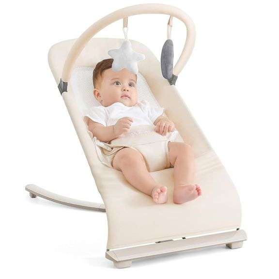 3-in-1 Portable Baby Bouncer & Rocker Chair for Newborn to T image