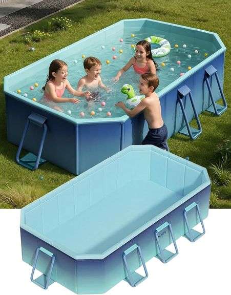 Foldable Pool for Kids Adults - Non-Inflatable Swimming Pool image