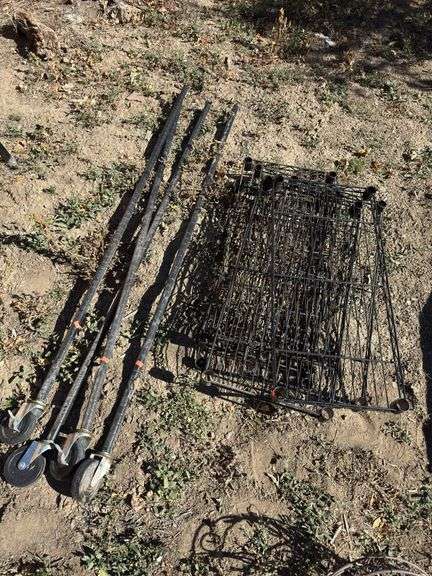 Wire shelf with casters image