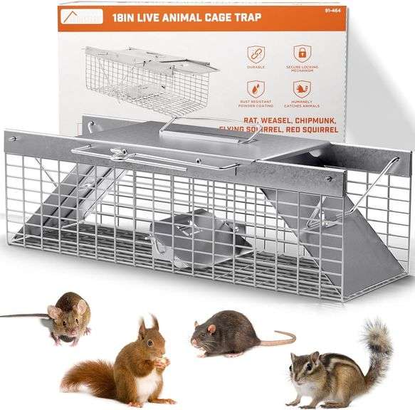 HOMESTEAD Live Rat Trap Indoor/Outside - Squirrel Trap, Have image