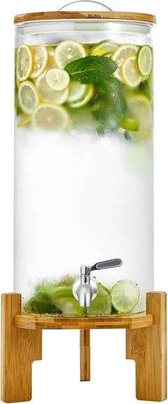 Beverage Dispenser 2.9 Gallon with Spigot Glass Water Dispen image