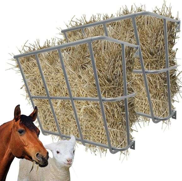 2Pcs Hay Feeder Goat, 20 Gallon Multiple Sided Goat Hay Rack image