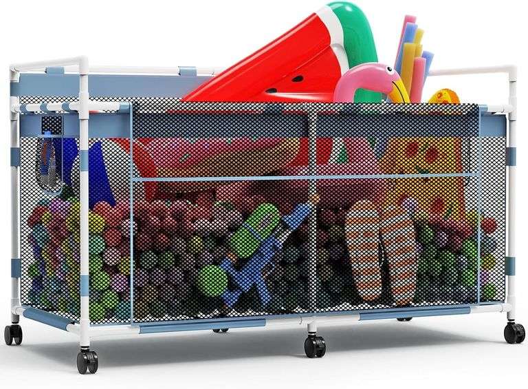 245 Gallon Extra Large Pool Storage Bin, Mesh Pool Float Sto image