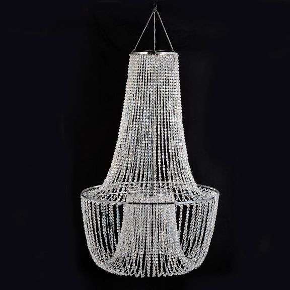 FlavorThings French Empire Beaded Chandelier with Tiered Swa image
