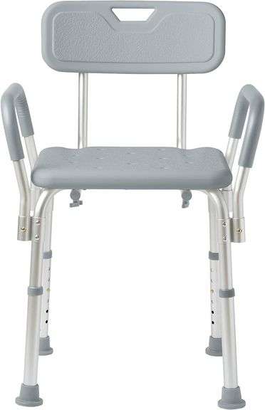 Medline Shower Chair with Backrest and Padded Armrests - 350 image