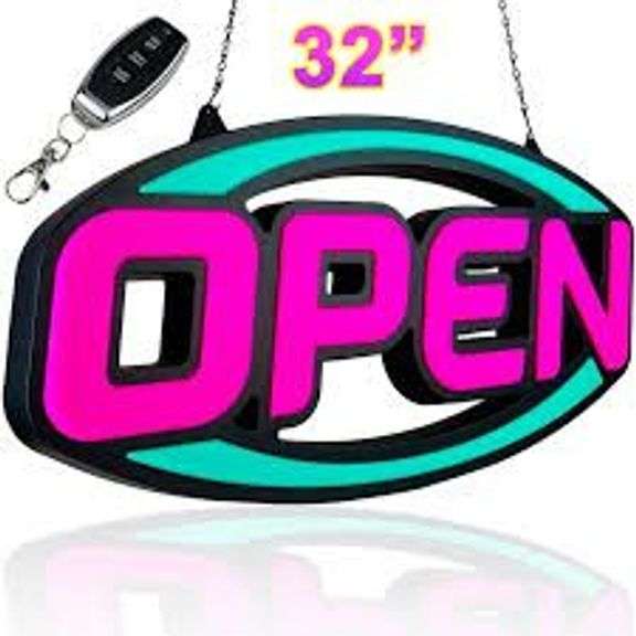 Extra Large LED Open Sign - Ultra Bright, Animated, Remote C image