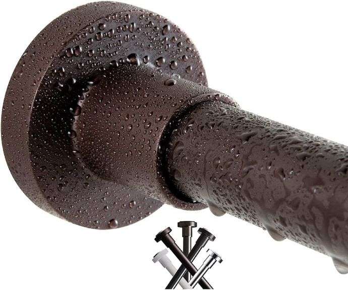 BRIOFOX Shower Curtain Rod 43-73 Inches Matte Bronze, Never image