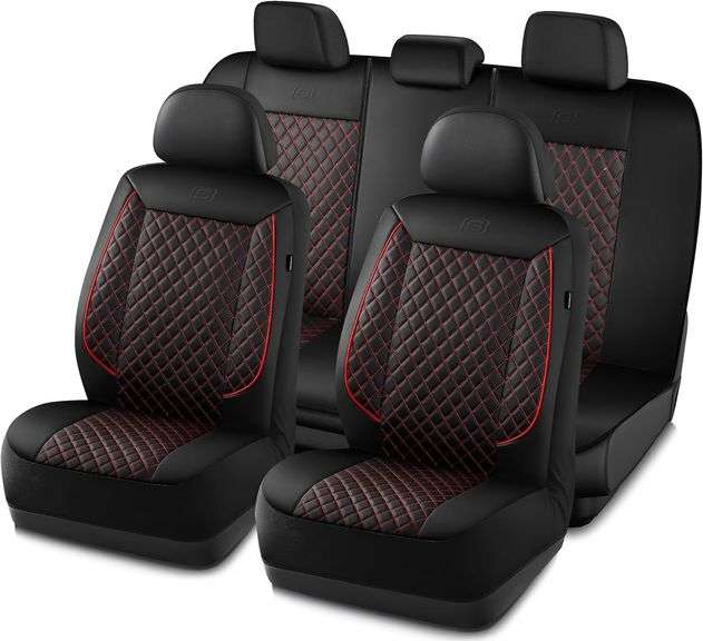 Skechers Car Seat Covers,Piping Luxury Faux Seat Covers,Wate image