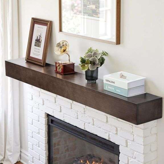 $155 Fireplace Mantel Shelf With Concealed Brackets, Handcra image