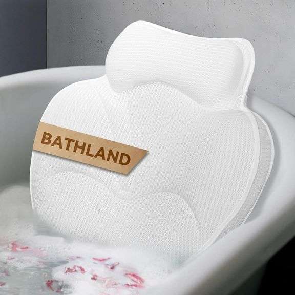 Bath Pillows for Tub - Luxury Bathtub Pillow Neck, Head, Bac image