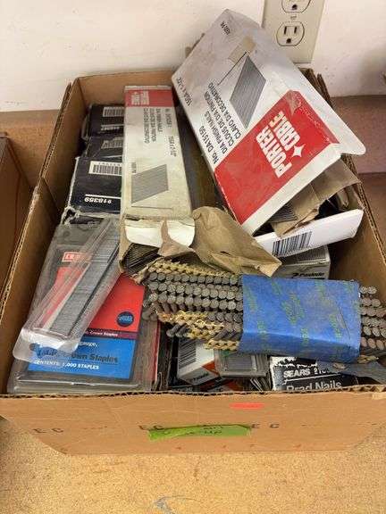 Box of nails and hardware image