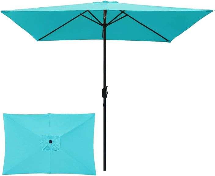 6.5x10 ft Rectangular Patio Umbrella, Outdoor Market Table U image