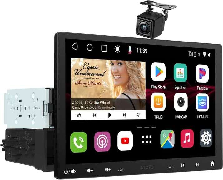 $320 10" Android AI Car Stereo Double Din & Single Din, Floa image