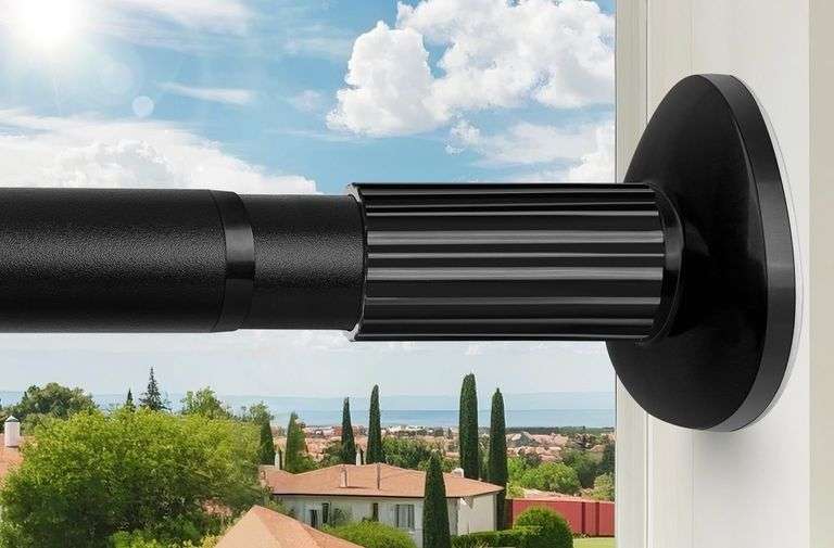 Tension Curtain Rod 51-126 Inch, Long Curtain Rod No Drillin image