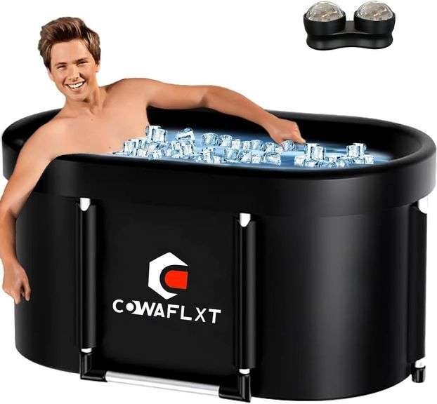 $120 XL Ice Bath Tub,133 GAL Large Portable Cold Plunge Tub image