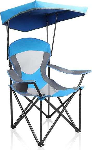 ALPHA CAMP Heavy Duty Canopy Lounge Chair Sunshade Hiking Tr image
