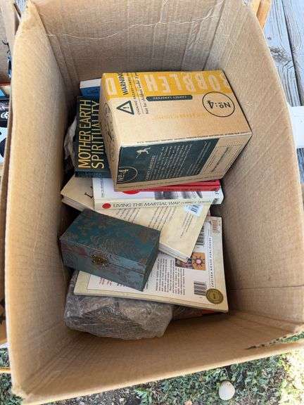 6 boxes of books/ miscellaneous image