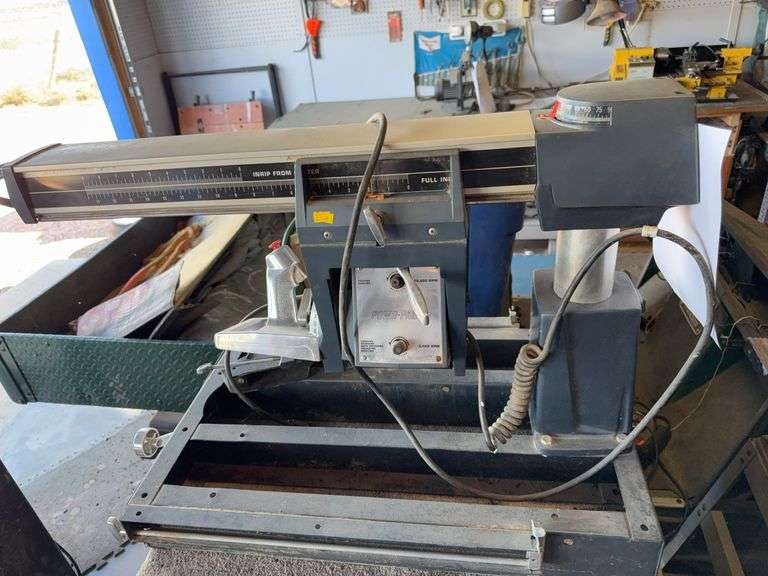 Consignment: Power panel finishing machine for sanding, grinding, wire brushes, drilling machine with stand image