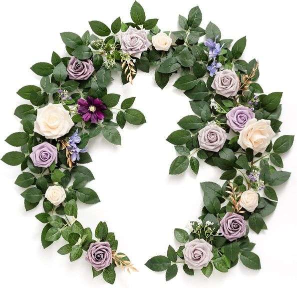 Ling's Moment 5FT Light Purple Artificial Flower Arch with R image