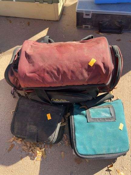 Assorted fishing tackle bags image