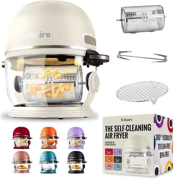 $160 Non Toxic Air Fryer  - Glass AirFryer 5 Quart w/ 360 Vi image